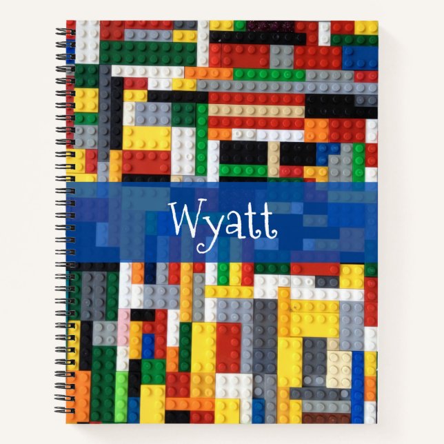 Cuaderno Bloques de Construcción Coloridos De Regreso a la  (Anverso)