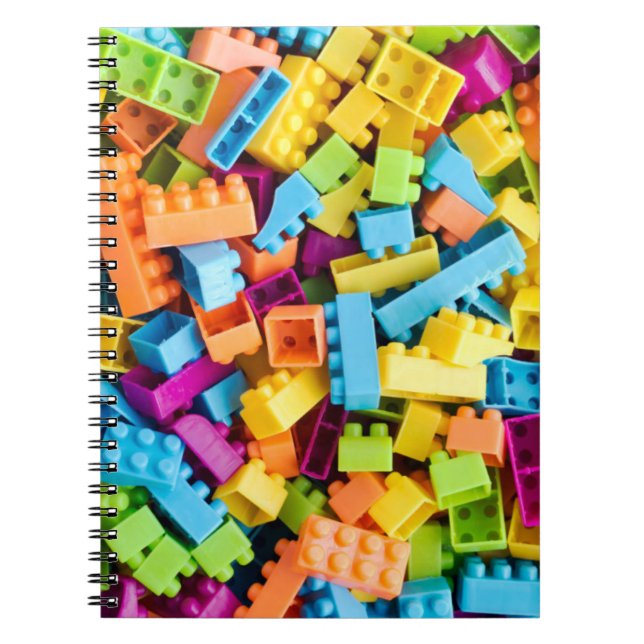 Cuaderno Bloques de construcción de plástico neón (Frente)