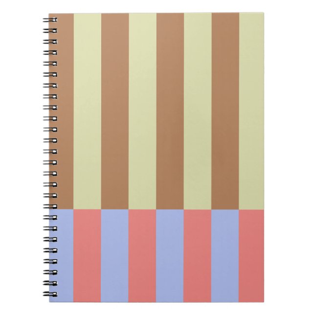 Cuaderno Bloques de rayas pastel (Frente)