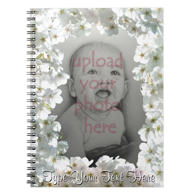 Cuaderno Blossom Notebook personaliza el libro de flores bl (Frente)