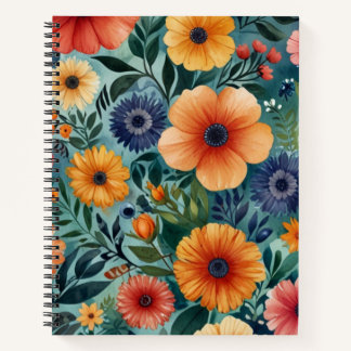 Cuaderno Blossom-Themed Spiral Notebook