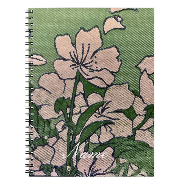 Cuaderno Blossom Verde Rosa  (Frente)