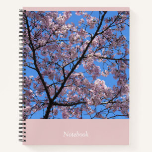 Cuaderno Blossoms de cerezo rosa para portátil de 8,5" x 11