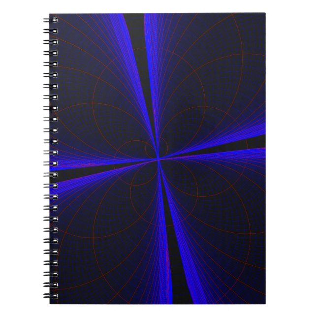 Cuaderno Blue Accent Clover Leaf Geometric Spiral Notebook (Frente)