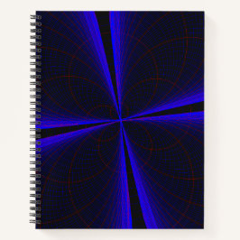 Cuaderno Blue Accent Clover Leaf Geometric Spiral Notebook