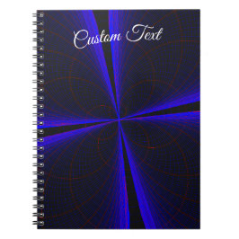 Cuaderno Blue Accent Clover Leaf Geometric Spiral Notebook