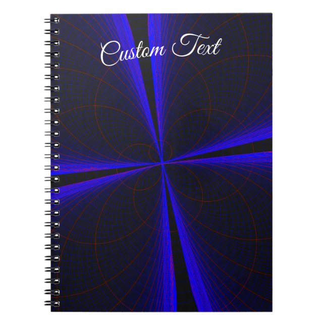 Cuaderno Blue Accent Clover Leaf Geometric Spiral Notebook (Frente)