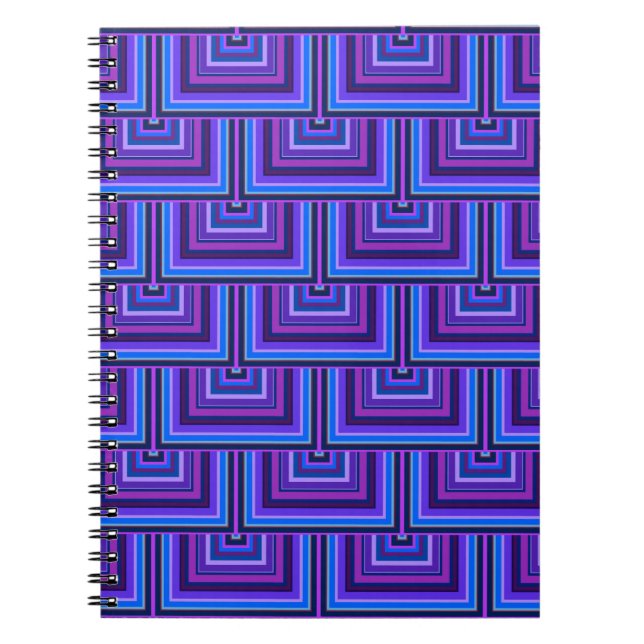 Cuaderno Blue and purple square scales (Frente)