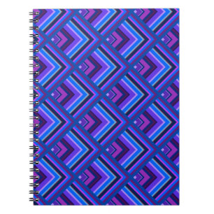 Cuaderno Blue and purple stripes scale pattern