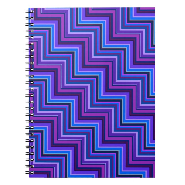 Cuaderno Blue and purple stripes stairs (Frente)