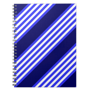 Cuaderno Blue and white five stripes pattern