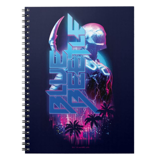 Cuaderno Blue Beetle Retrowave City Lights (Frente)