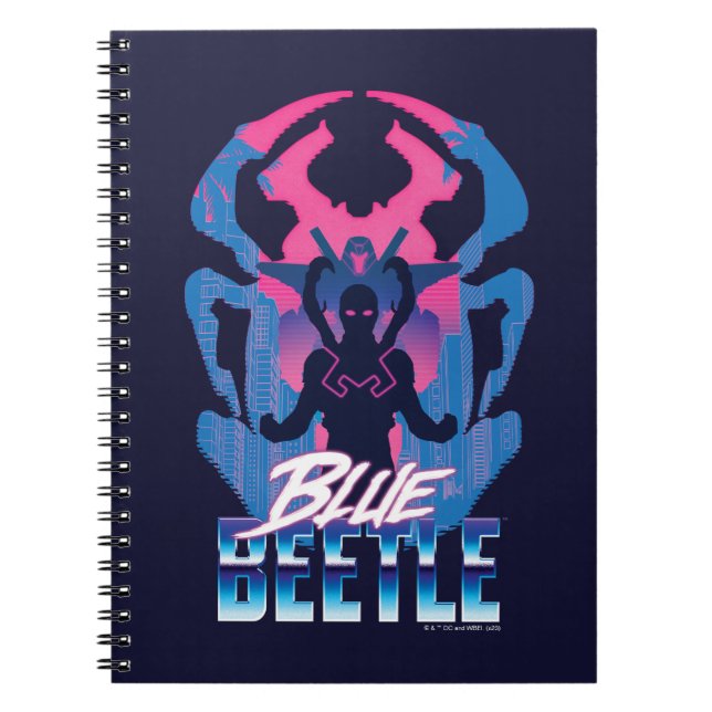 Cuaderno Blue Beetle Retrowave vs Graphic (Frente)