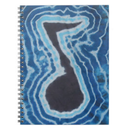 Cuaderno Blue Black Love Music Note Tie Dye