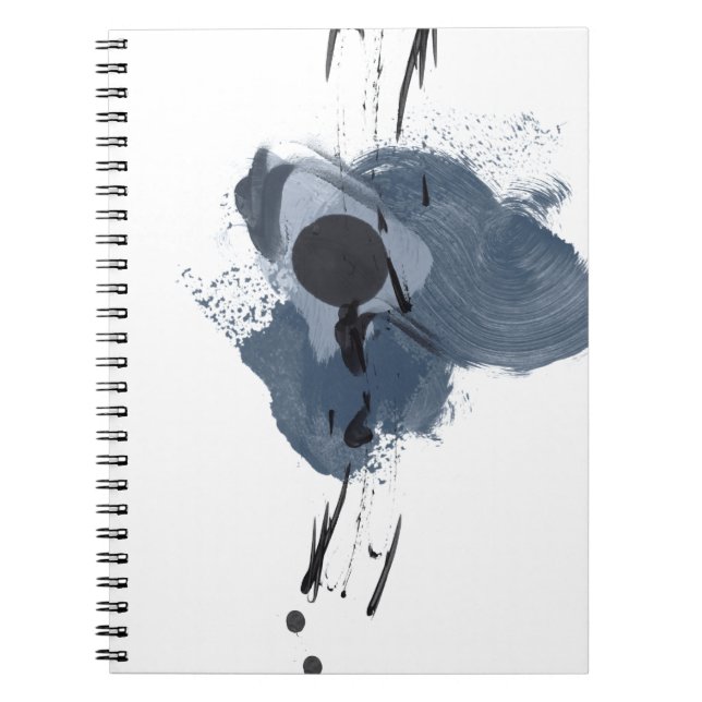 Cuaderno Blue & Black Splash II | Blue Black Paint Splash (Frente)