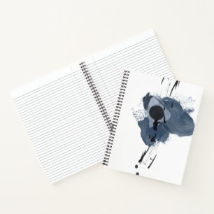 Cuaderno Blue & Black Splash II   Blue Black Paint Splash