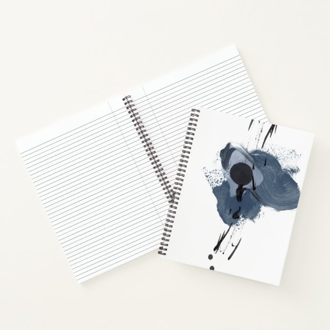 Cuaderno Blue & Black Splash II | Blue Black Paint Splash (Interior)
