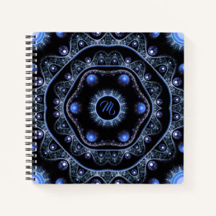 Cuaderno Blue Black Verde azulada Brillo de encaje Boho Man