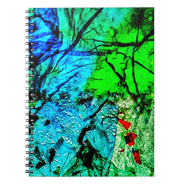 Cuaderno Blue bright abstract Spiral Photo Notebook,Delight (Frente)