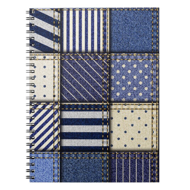 Cuaderno Blue Denim Patchwork (Frente)