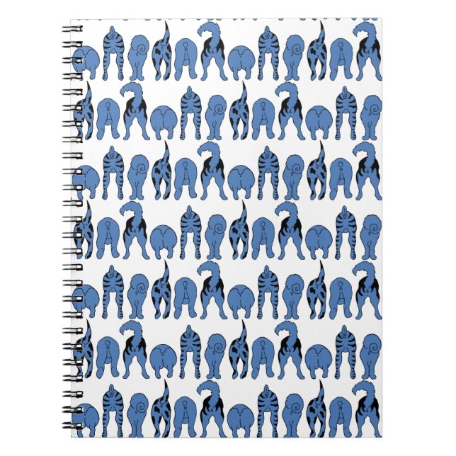 Cuaderno Blue Dog Butts Pattern (Frente)