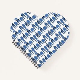 Cuaderno Blue Dog Butts Pattern