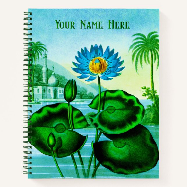 Cuaderno Blue Egyptian Water Lily / Lotus Journal (Anverso)