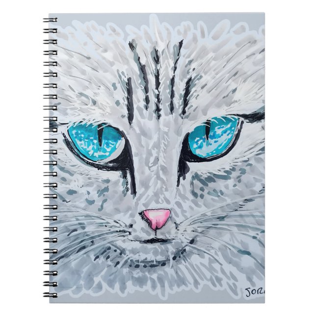 Cuaderno Blue Eyed Fluffy Cat (Frente)