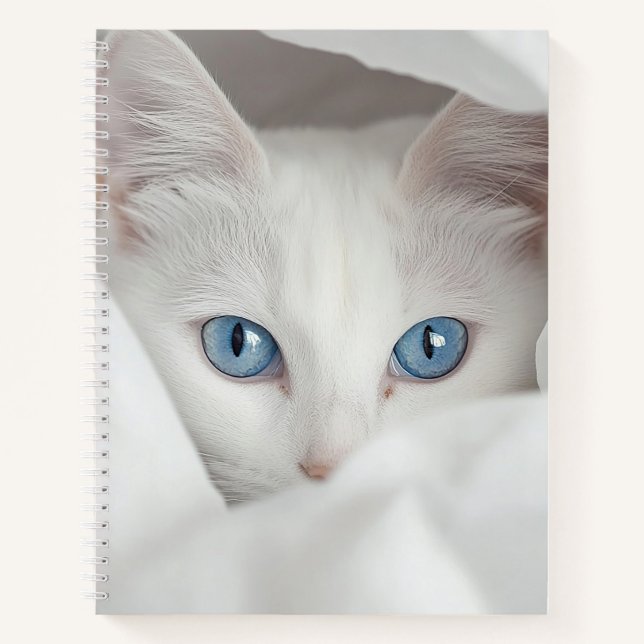 Cuaderno Blue-Eyed White Cat Notebook (Anverso)