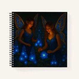 Cuaderno Blue Fairy Calm Peaceful Fantasy Floral