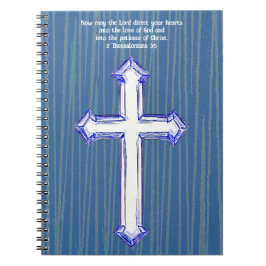 Cuaderno Blue Faith Cross Bible Verse Journal