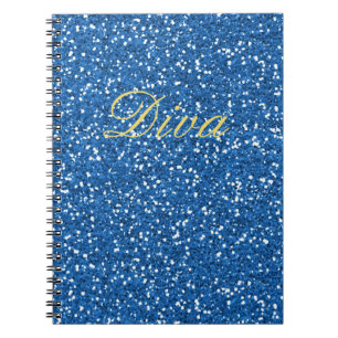 Cuaderno Blue Faux Purpurina Diva