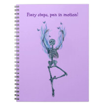 Blue Fire Flames Ballerina Dancing Skeleton Purple