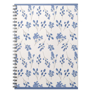 Cuaderno Blue Floral Journal – Elegant Botanical Notebook