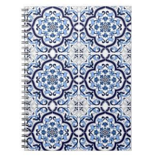 Cuaderno Blue Floral Mediterranean Sicilian Tile