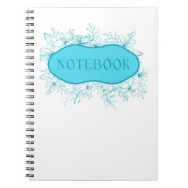 Cuaderno Blue Floral Notebook Cover
