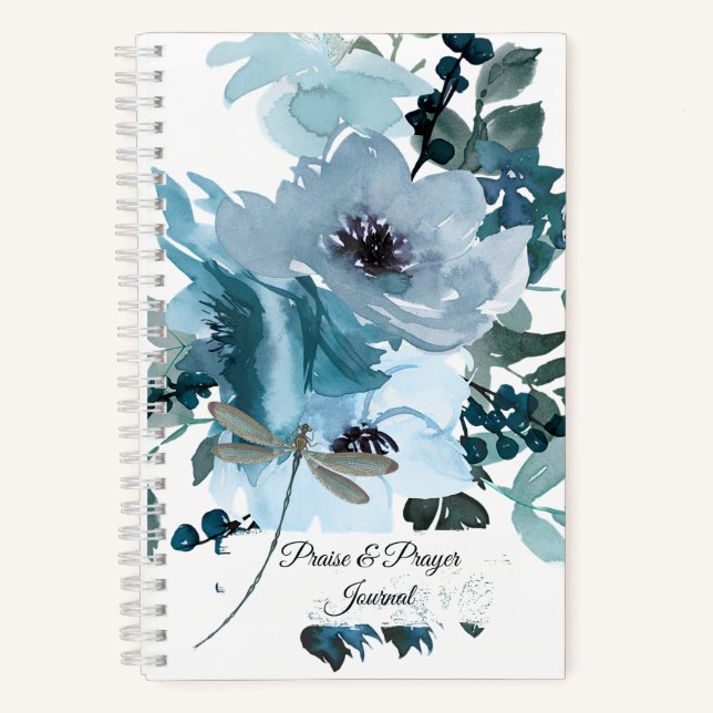 Cuaderno Blue floral Praise & prayer journal (Anverso)