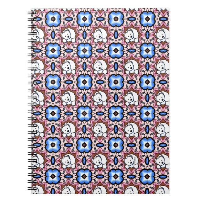 Cuaderno Blue Floral Westie (Frente)