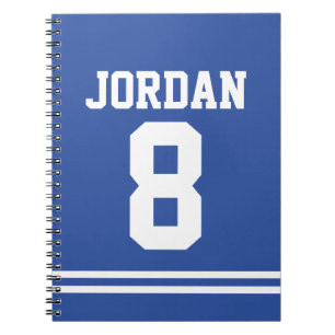 Cuaderno Blue Football Jersey con nombre y número personali