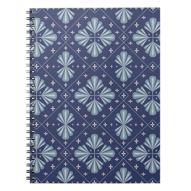 Cuaderno Blue Geometric shapes Pattern  (Frente)
