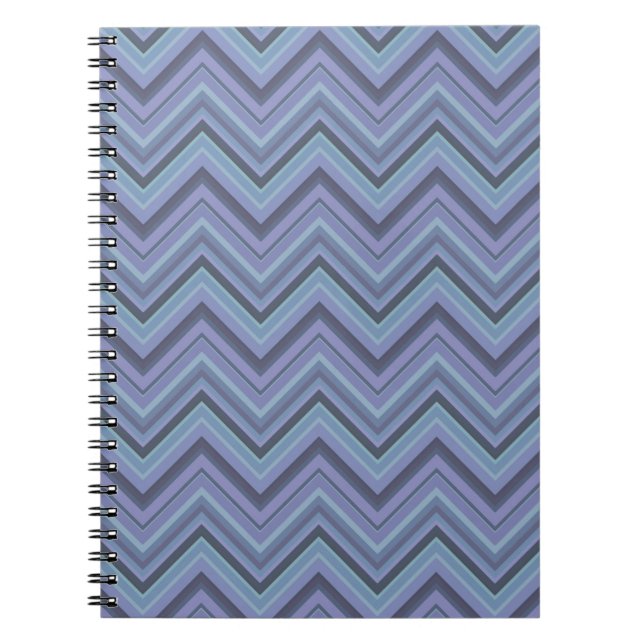 Cuaderno Blue-grey zigzag stripes (Frente)