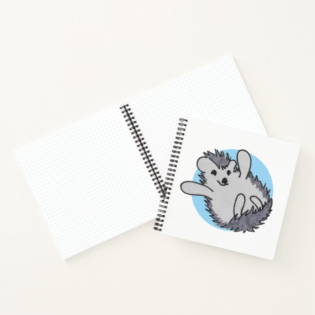 Cuaderno Blue Happy Cute Hedgehog (Interior)
