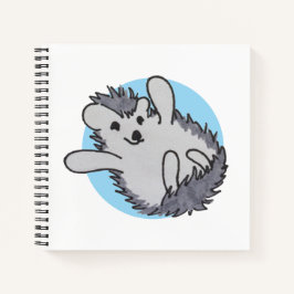 Cuaderno Blue Happy Cute Hedgehog