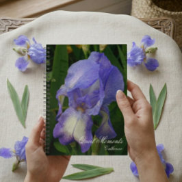 Cuaderno Blue Iris Macro Photo Personalized Notebook Journa