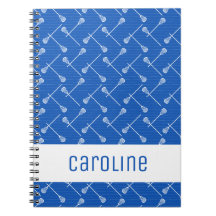 Blue Lacrosse White Sticks Patterned