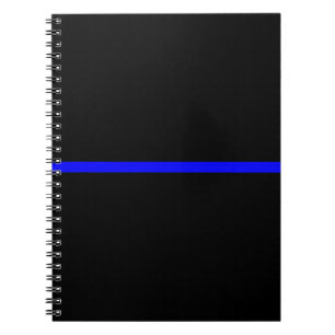Cuaderno Blue Line fino simbólico en negro sólido