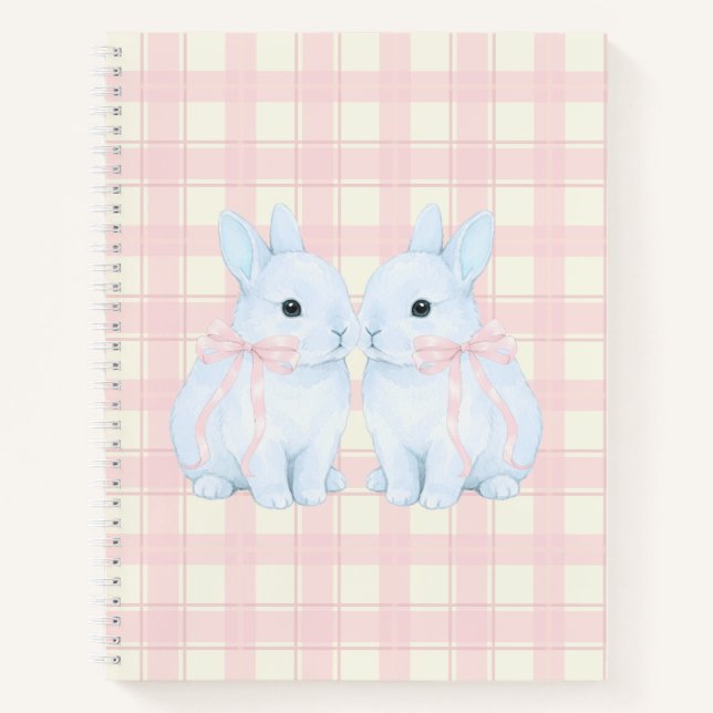 Cuaderno Blue Marshmallow Bunny Rabbits (Anverso)