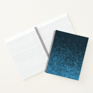 Cuaderno Blue, modern, retro, cool, trendy dot pattern