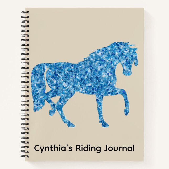 Cuaderno Blue Mosaic Horse (Anverso)