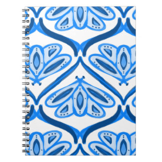 Cuaderno Blue Moth Butterfly Watercolor Looks White Pretty 